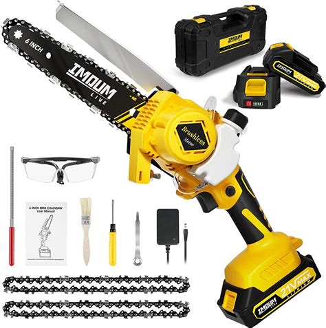 Mini chainsaw cordless 6 inch with 2 battery - Dec 15, 2022 · Mini Chainsaw 6 Inch, O-CONN Cordless Mini Chainsaw Battery Powered w/ 2.0Ah Battery and Charger, Handheld Portable Electric Chain Saw, for Tree Trimming Branch Wood Cutting (1 Battery 1 Chain) 4.4 out of 5 stars 2,006 
